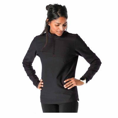 Fusion C3 LS Zip Neck Løbetrøje til kvinder
