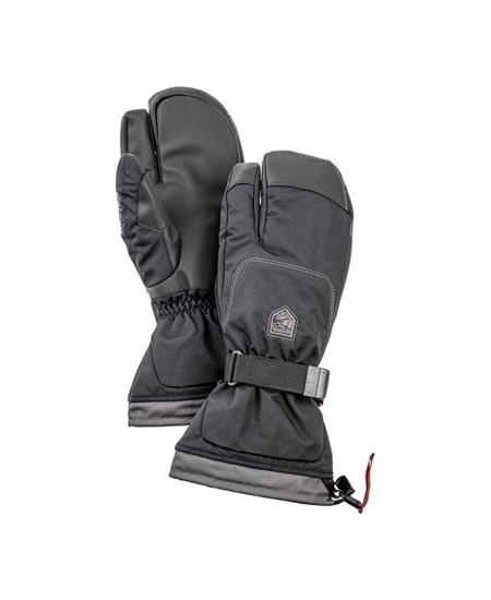 Hestra Gauntlet Sr 3 finger sort ski handske