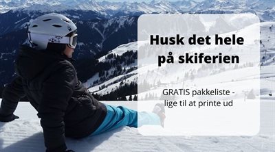 Pakkeliste til skituren - lige til at printe ud