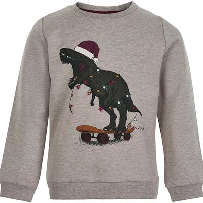 Minymo sweatshirt med dinosaur print til børn