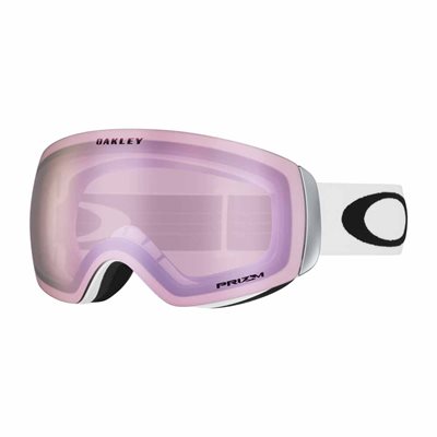 Oakley Flight Deck XM Ski Goggles Mat Hvid med Prizm Hi Pink Iridium 