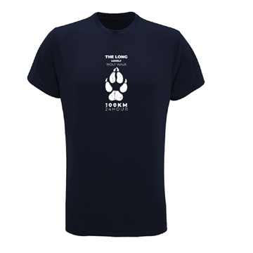 Wolf Walk T-shirt Navy Unisex 2024