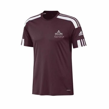 Salling Efterskole adidas Squad T-shirt Bordeaux med navnetryk